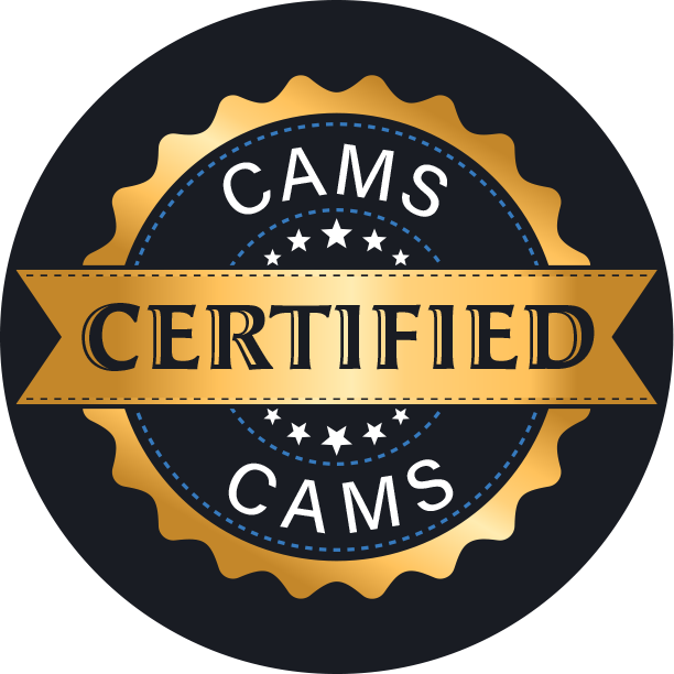 Cams Certified Badge Blue Text