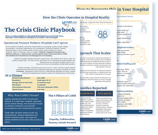 The Crisis Clinic Playbook: Practical Guide for Pediatric Suicide Care